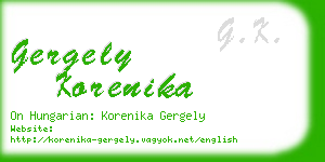 gergely korenika business card